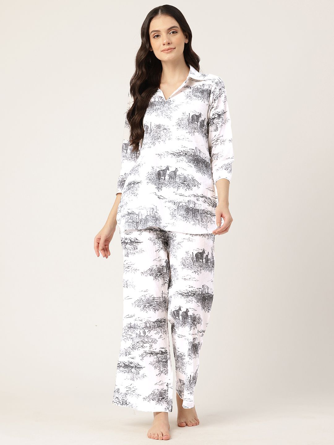 ETC Conversational Printed Pure Cotton Night Suit-picture-10