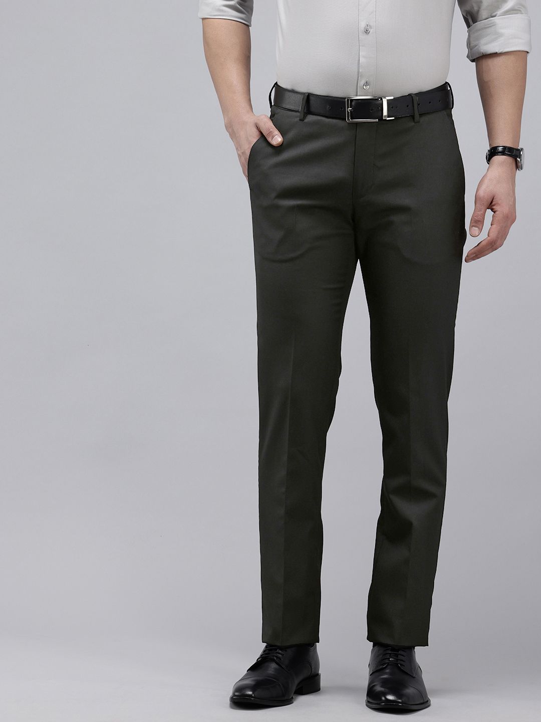 Arrow Men Textured Original Tapered Fit Trousers-picture-20