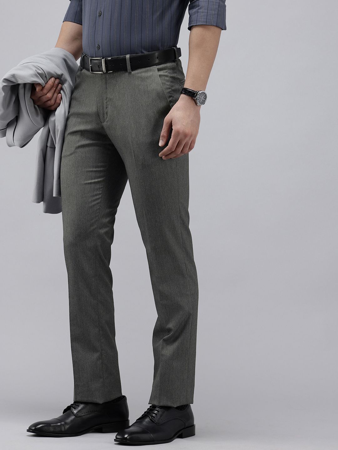 Arrow Men Original Tapered Fit Formal Trousers-picture-35