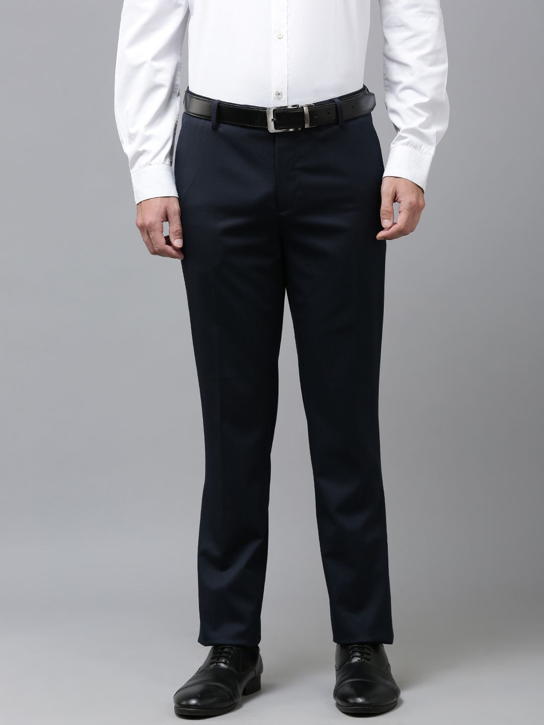 Arrow Men Originals Tapered Fit Self-Design Formal Trousers-image-23