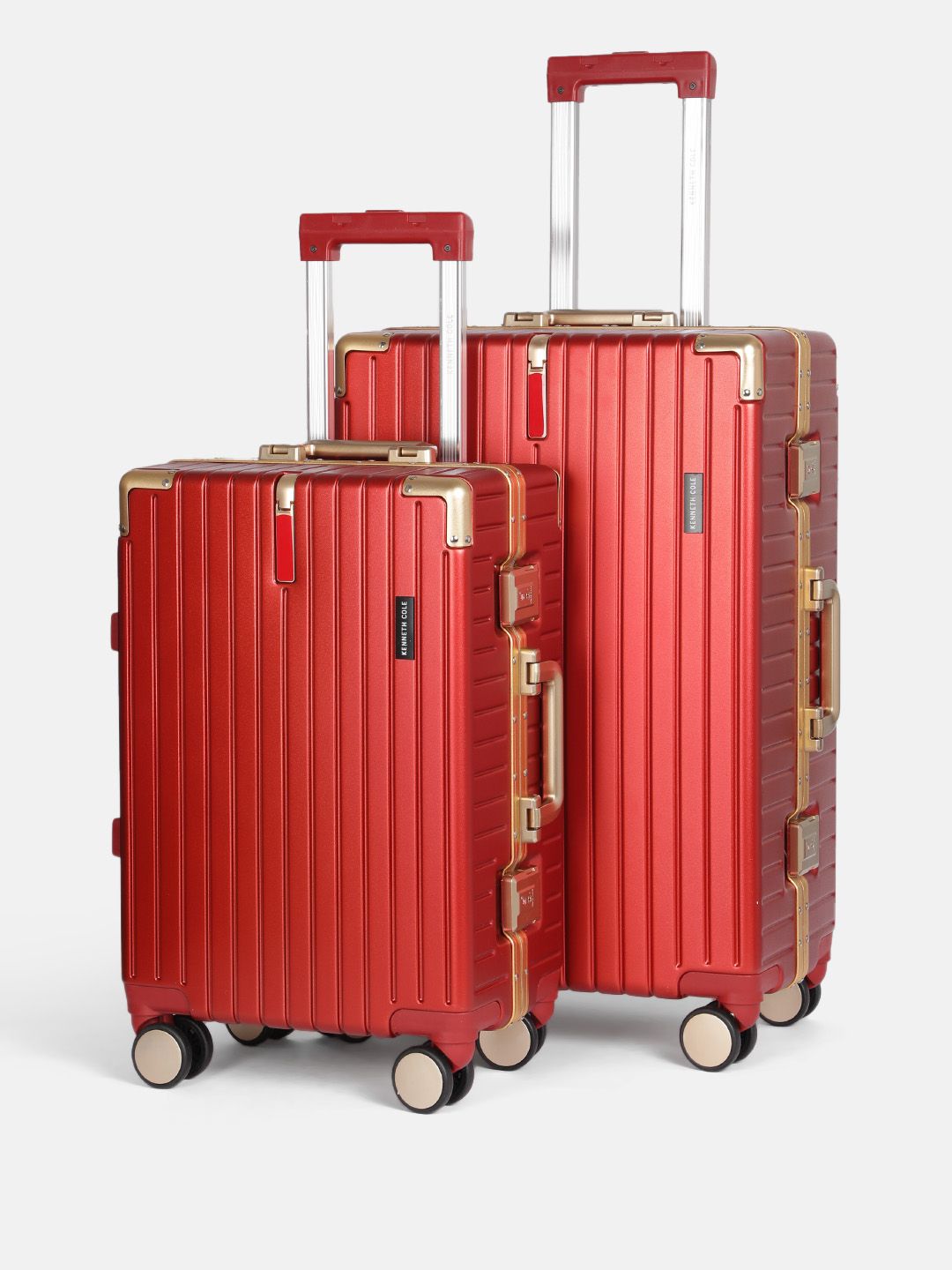 Kenneth Cole Set Of 2 Textured Hard Sided Trolley Bag 120L-image-35