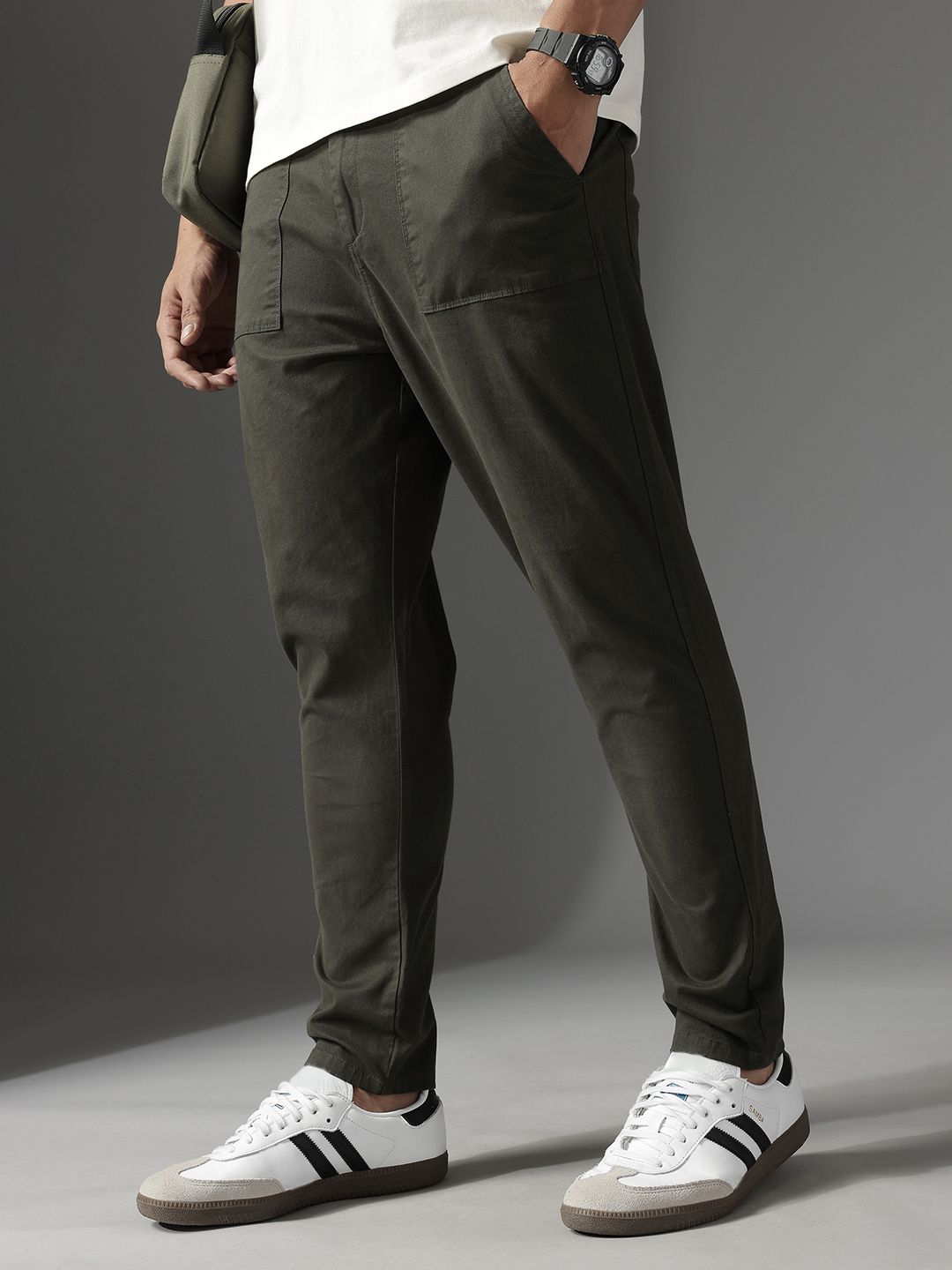 FCUK Men Tapered Fit Chinos Trousers-picture-27