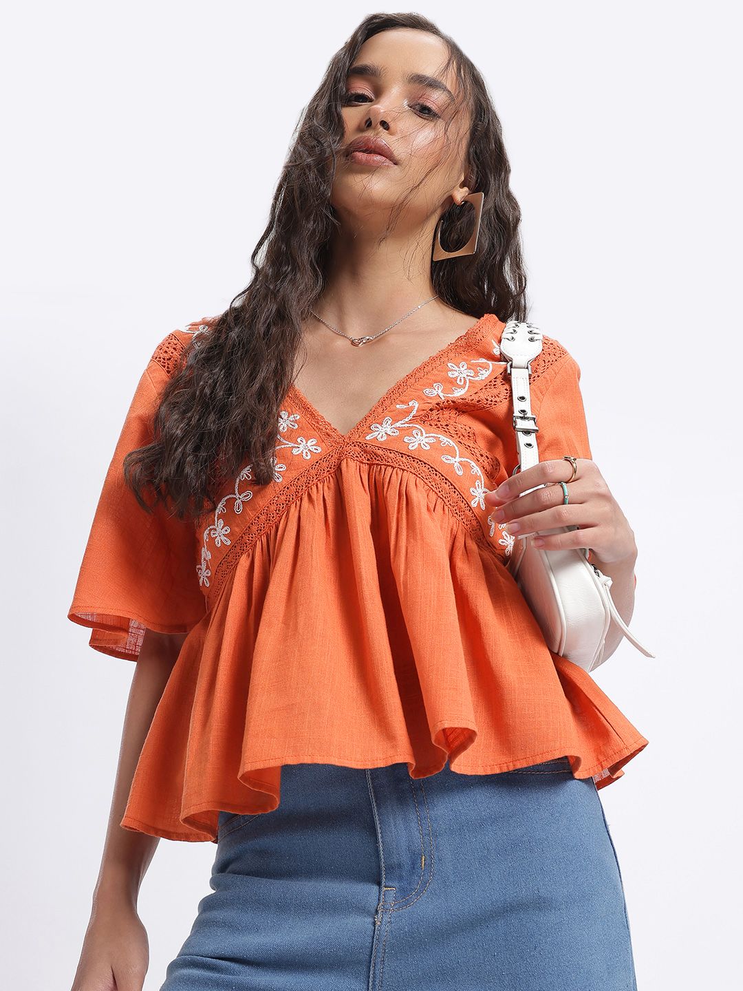 glitchez Rustic Romance Embroidered Lace Insert Empire Top-picture-16