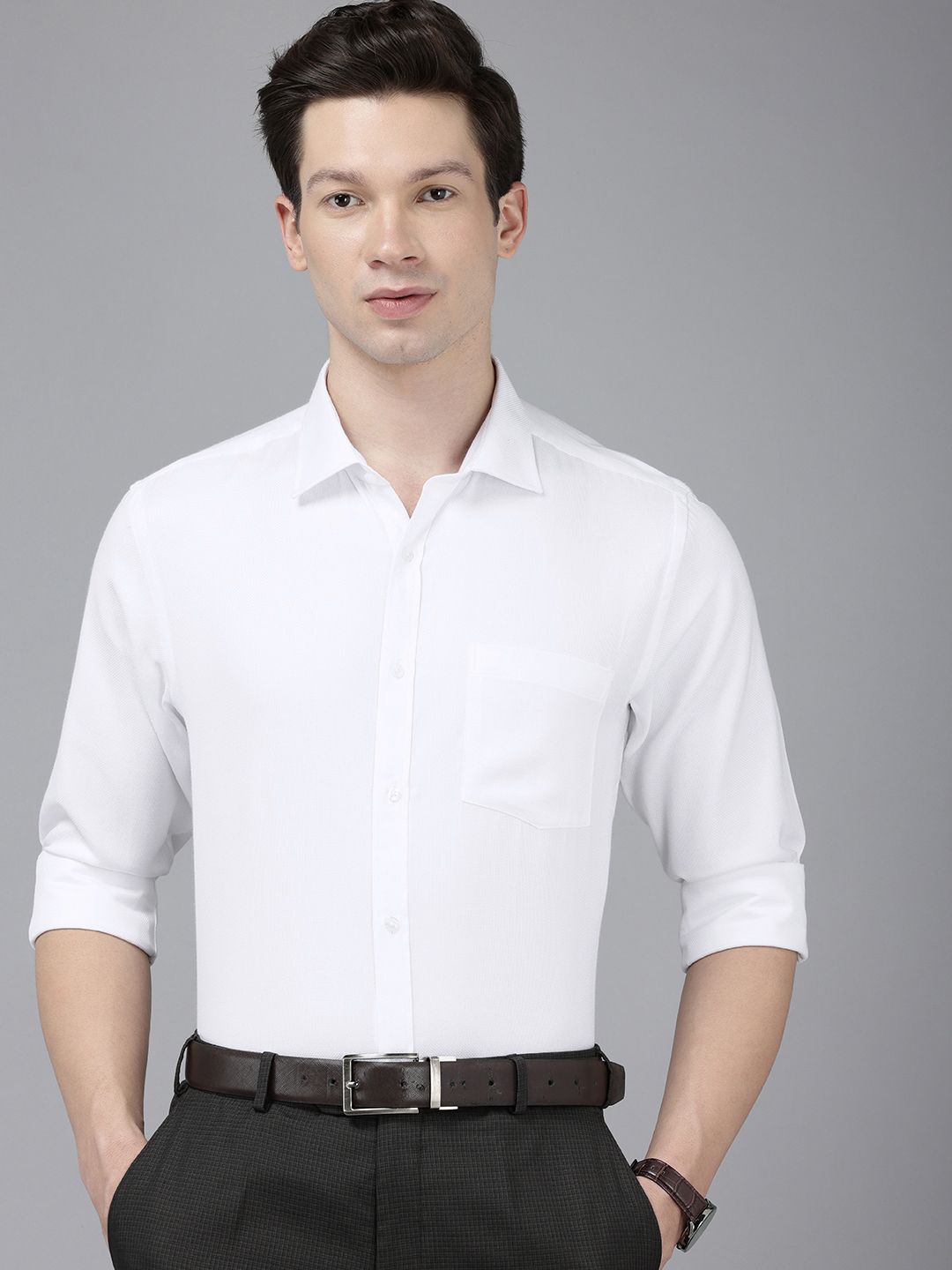 Park Avenue Slim Fit Opaque Formal Shirt-image-24
