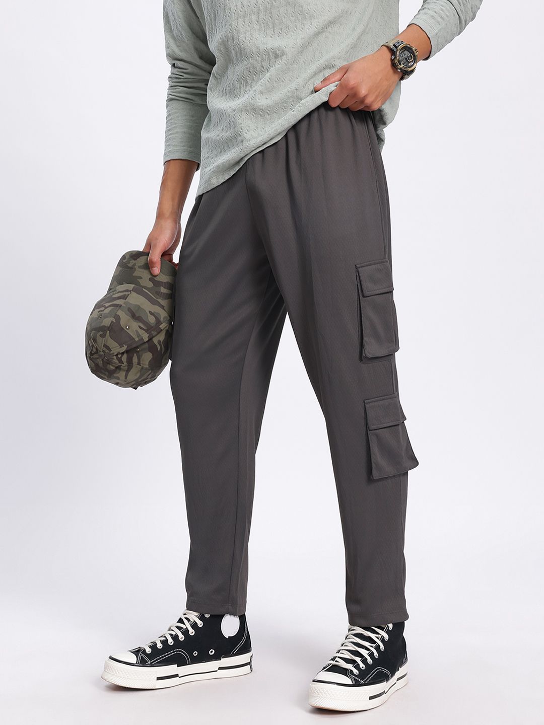 glitchez Men Urban Utility Cargo-Style Track Pants-picture-33