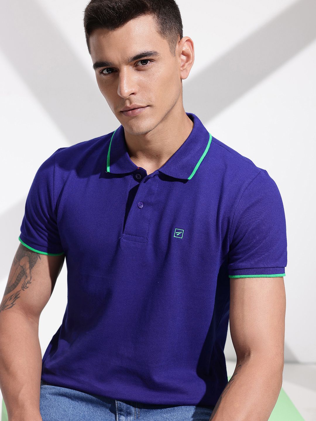 INVICTUS Polo Collar Pure Cotton T-shirt-picture-17