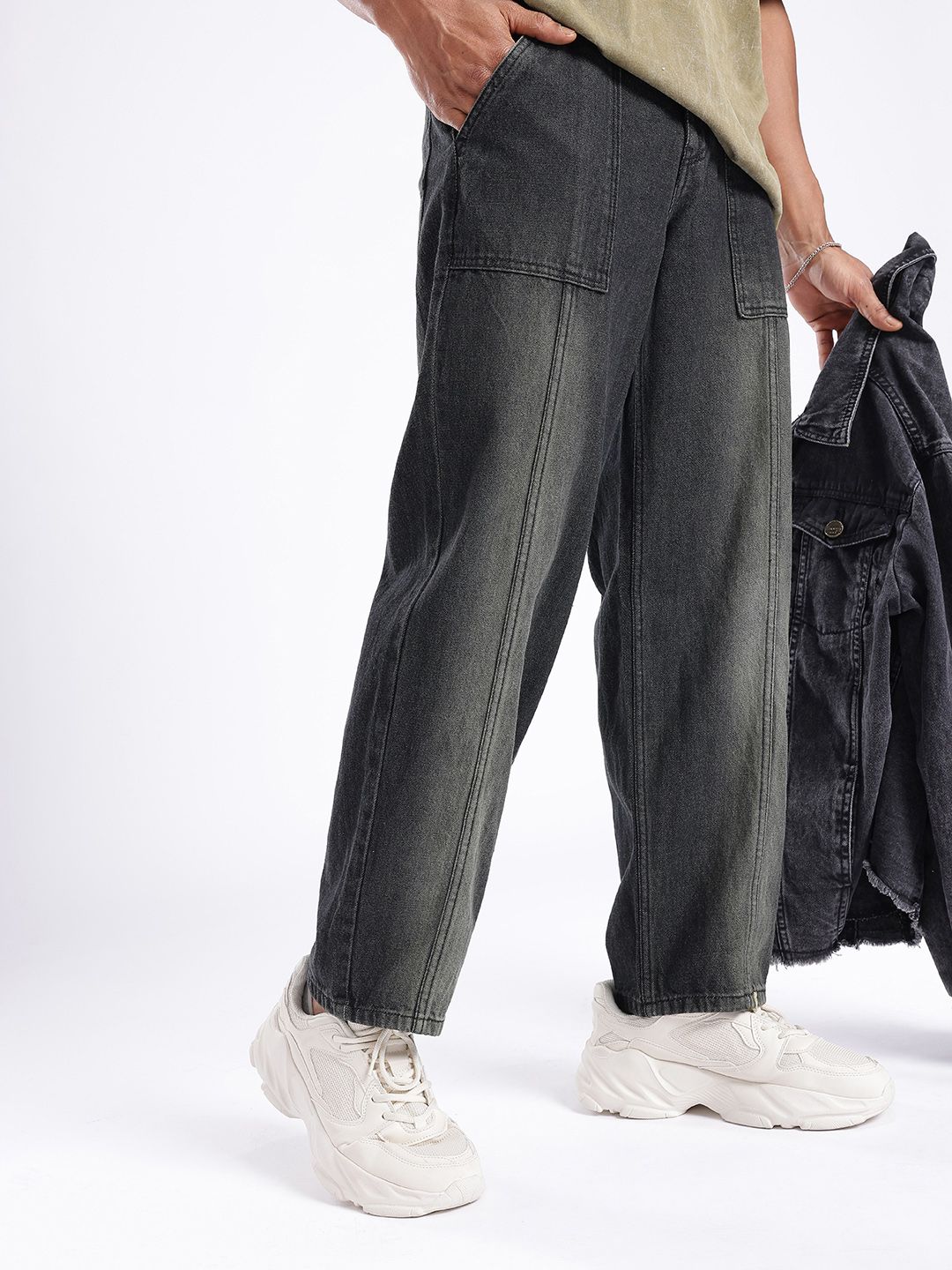 glitchez Men Edgy Vibes Loose Fit Heavy Fade Jeans-picture-15