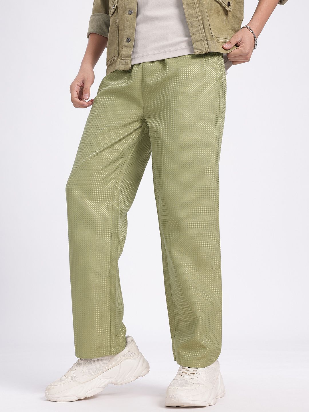 glitchez Men Woven Design Trousers-picture-14