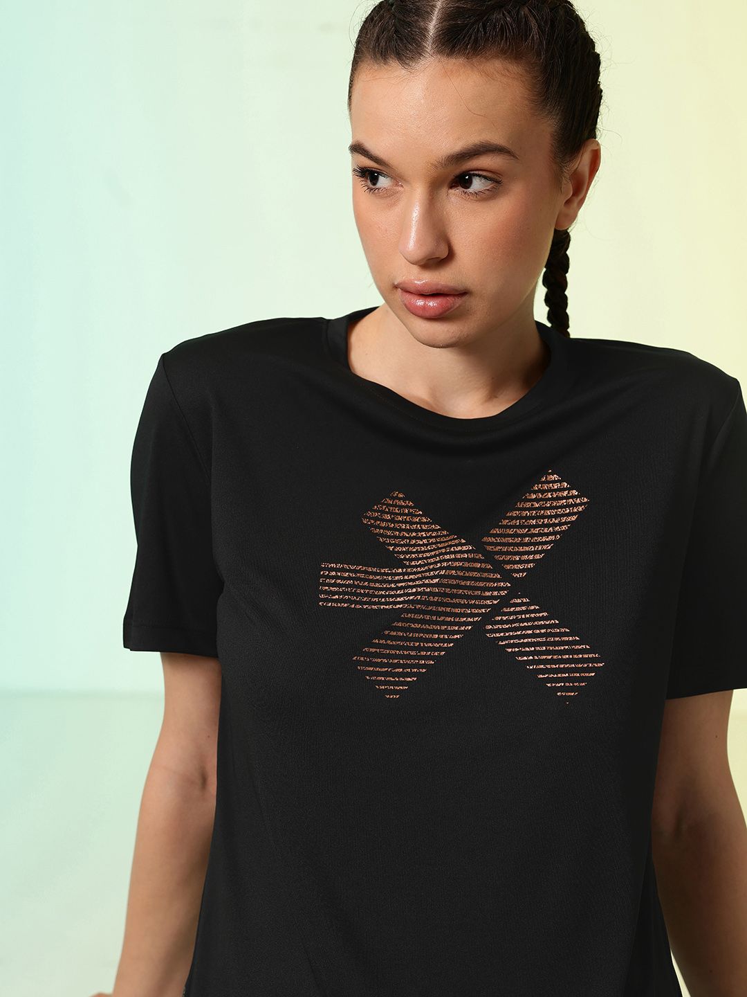 HRX by Hrithik Roshan Brand Logo Printed ACTIVE-GODDESS Rapid Dry Training T-shirt-picture-53