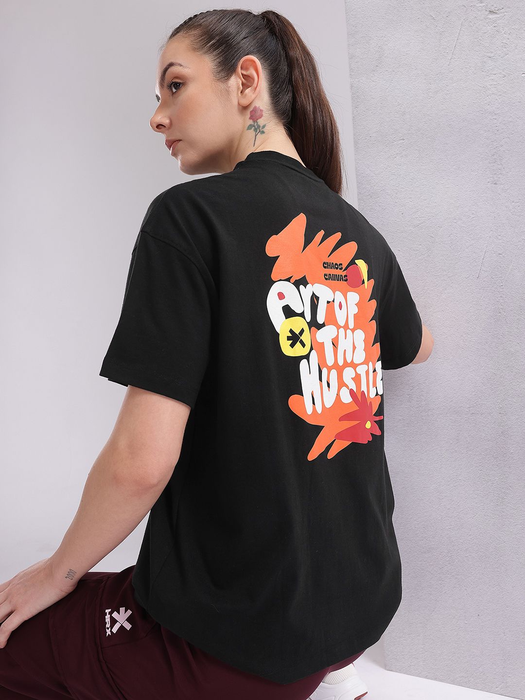 HRX by Hrithik Roshan Women Printed Relaxed Fit T-shirt-picture-20