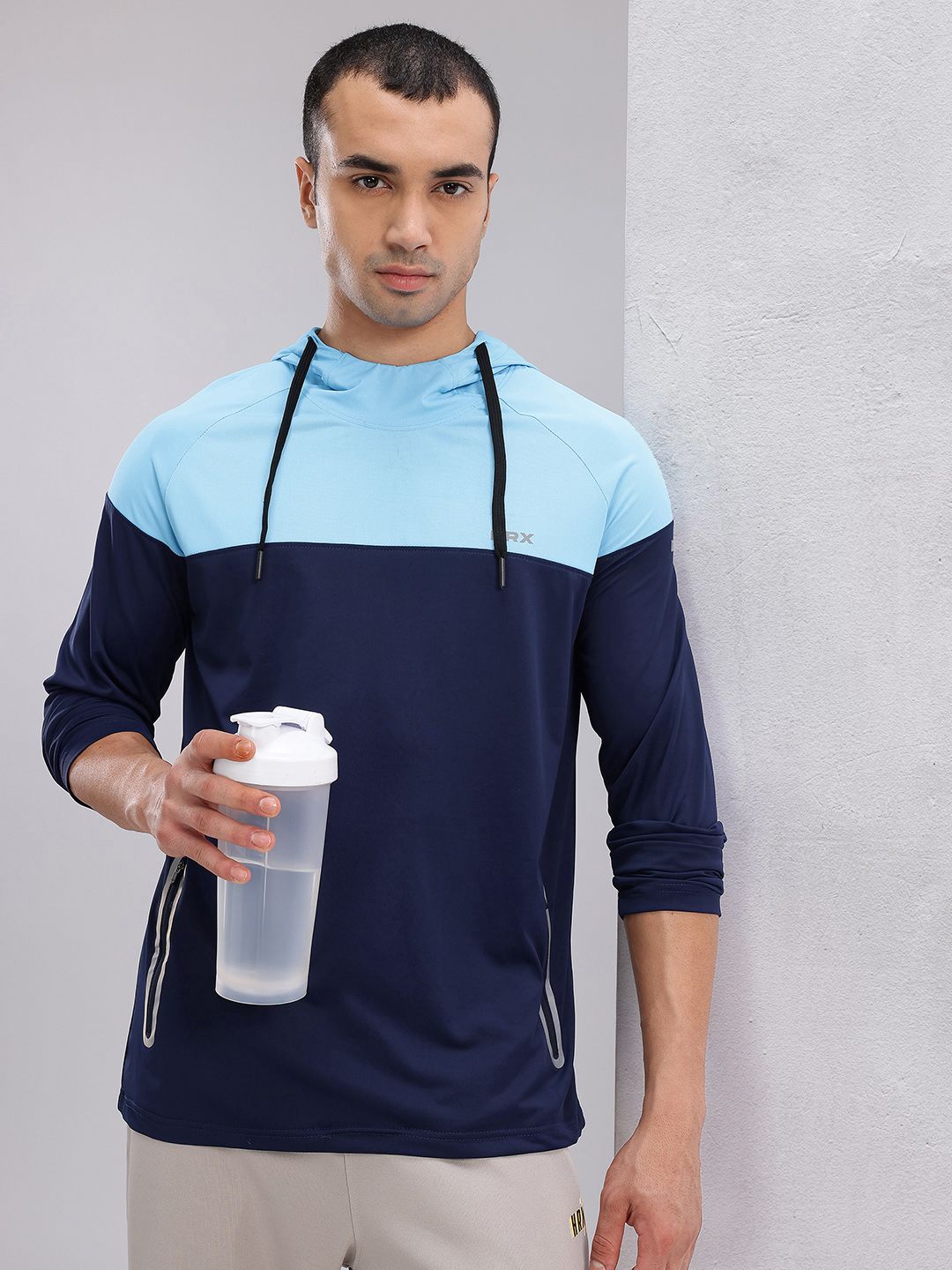 HRX by Hrithik Roshan Colourblocked Hooded Running T-shirt-picture-35