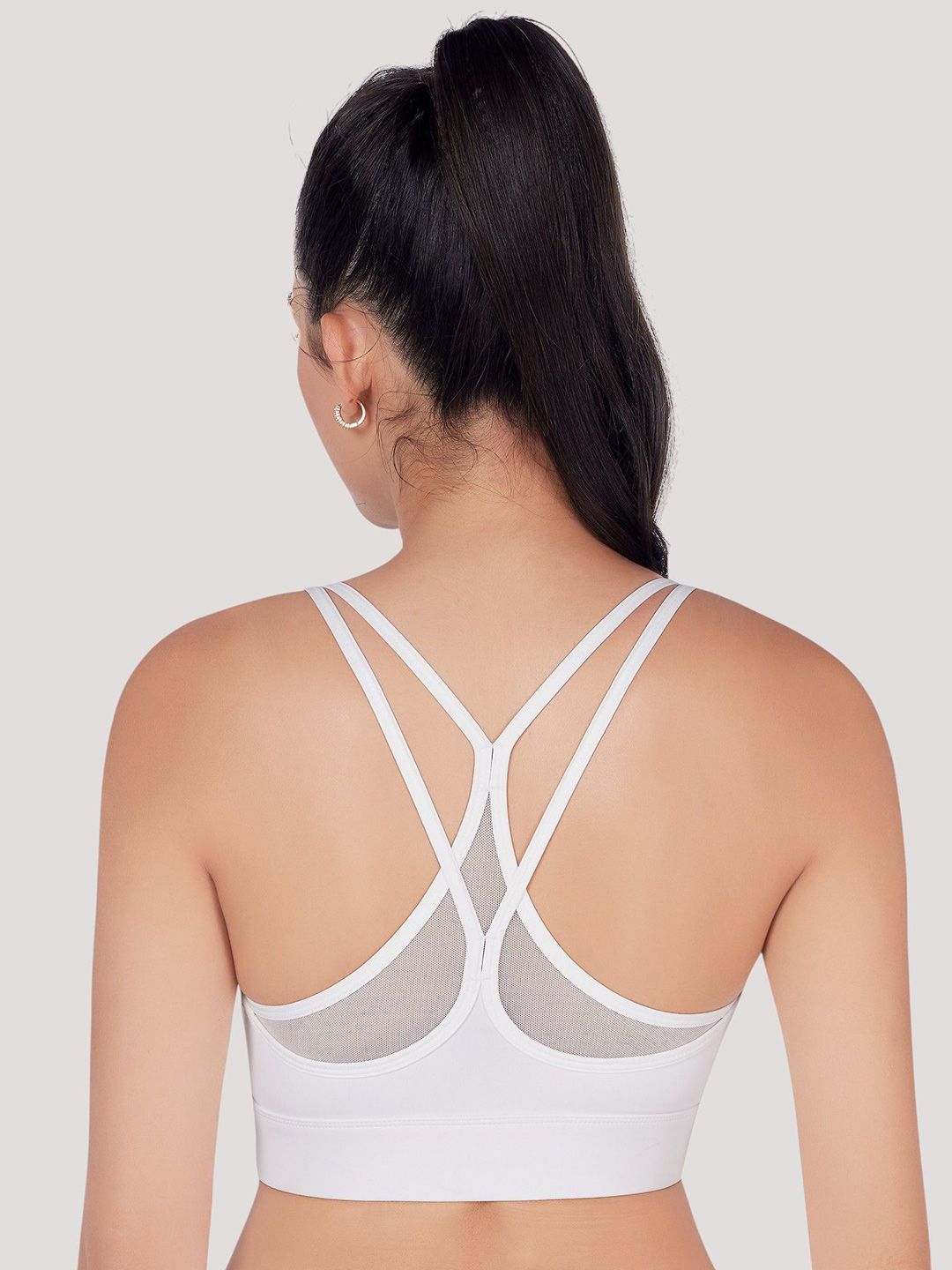 PLUMBURY Full Coverage Lightly Padded Rapid Dry Workout Sports Bra