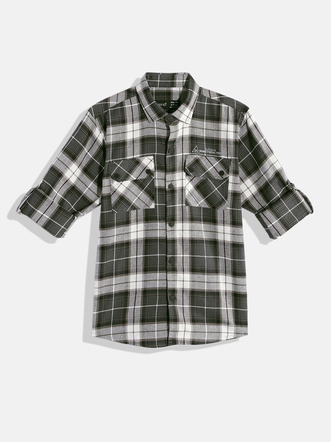 CAVIO Boys Comfort Tartan Checked Pure Cotton Casual Shirt-picture-57