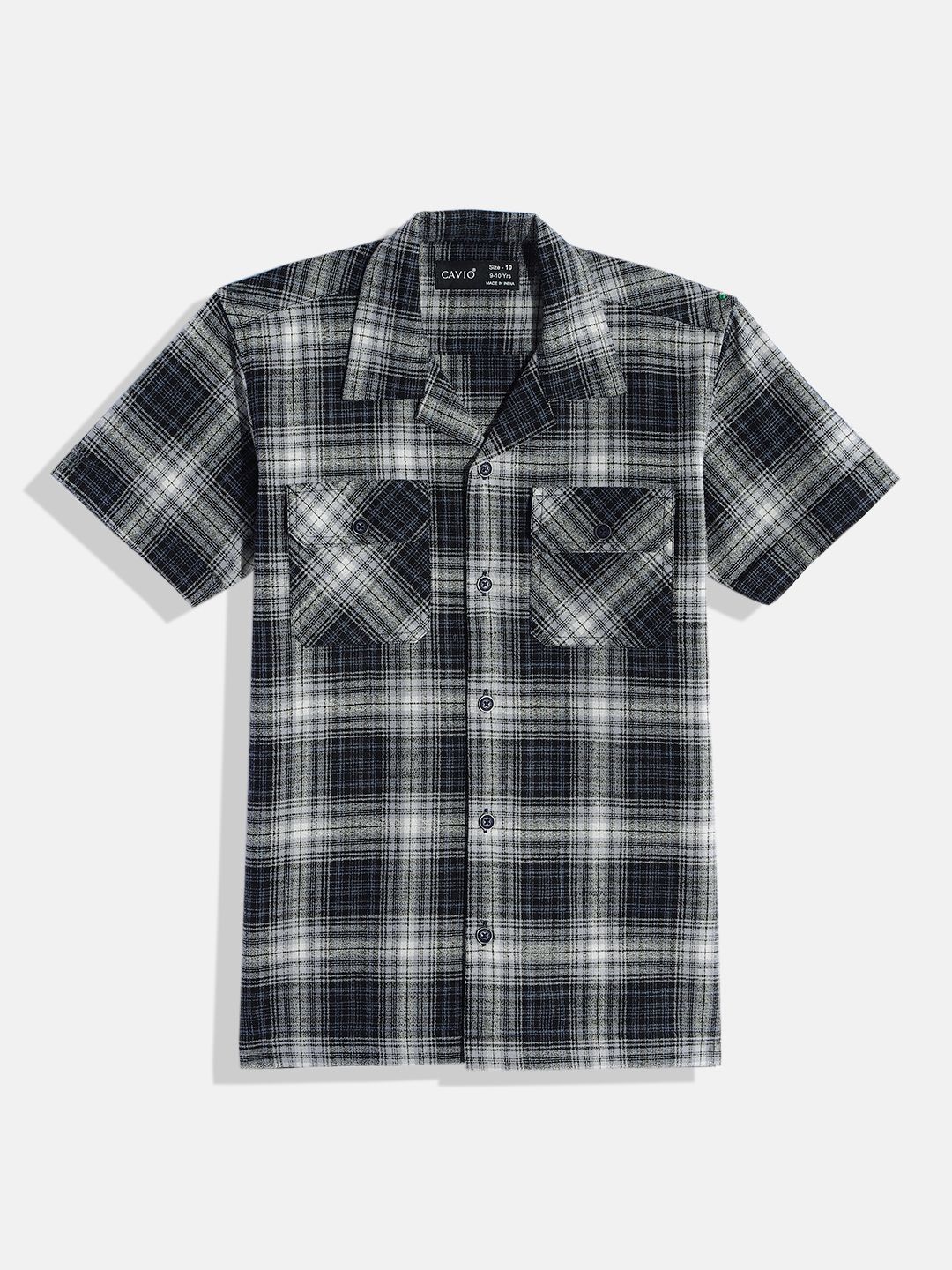 CAVIO Boys Comfort Tartan Checked Pure Cotton Casual Shirt-picture-15