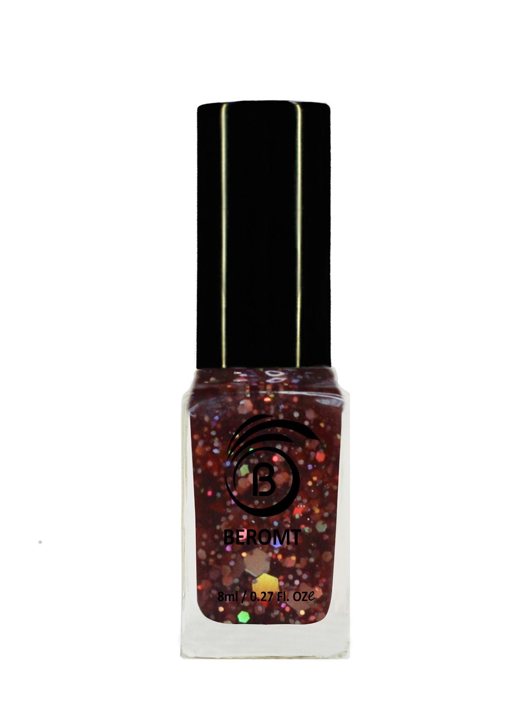 BEROMT Hexa Holo Chunky Quick Dry Glitter Nail Polish - 8 ml Shade - BNP 222-image-49