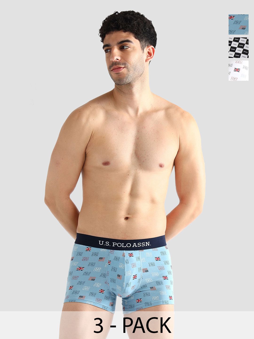 U.S. Polo Assn. Pack Of 3 Printed Trunks - OET14-BWW-P3-picture-11