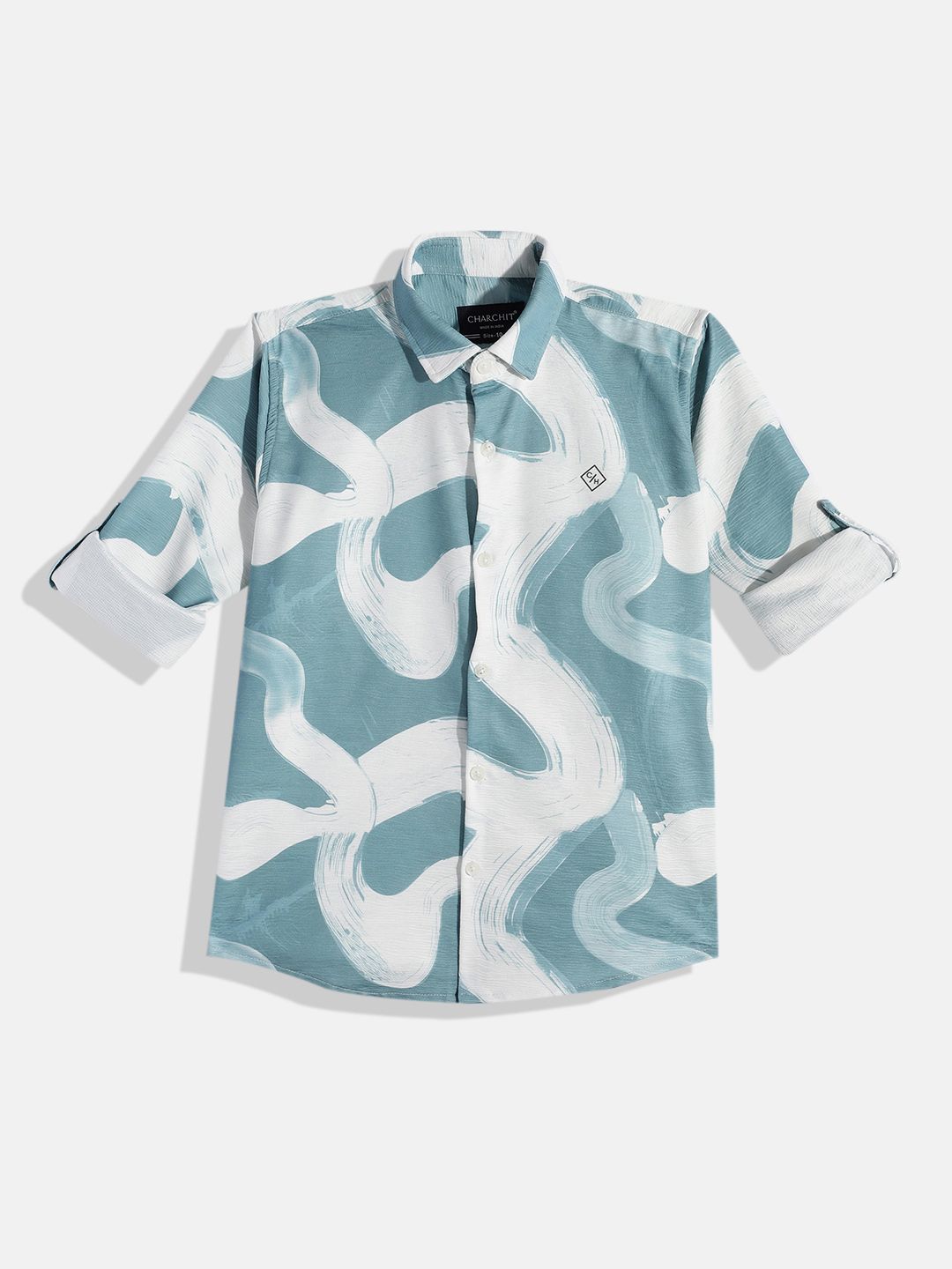 CHARCHIT Boys Comfort Abstract Printed Pure Cotton Casual Shirt-picture-16