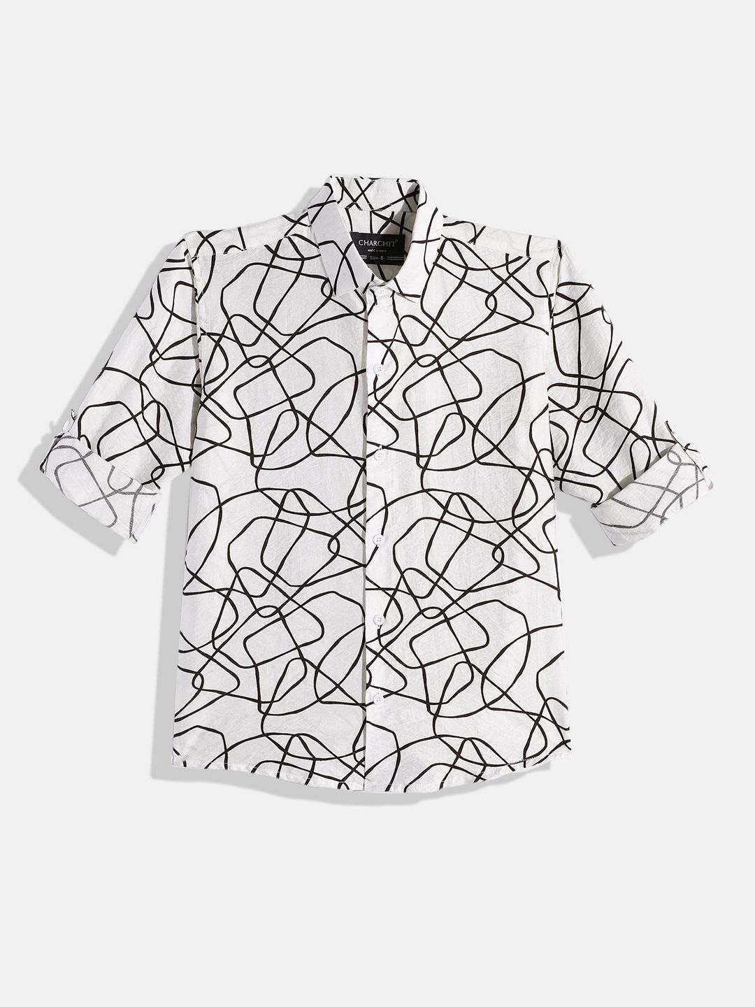 CHARCHIT Boys Comfort Abstract Printed Pure Cotton Casual Shirt-picture-13