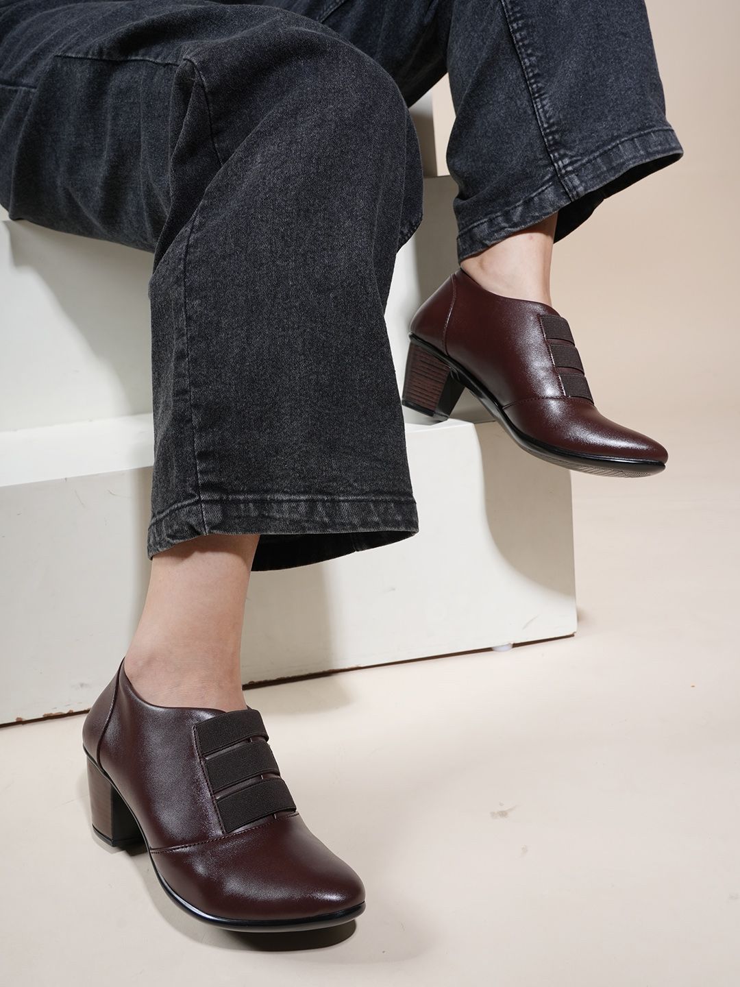 Mast & Harbour Mast & Harbour Women Leather Block Heels