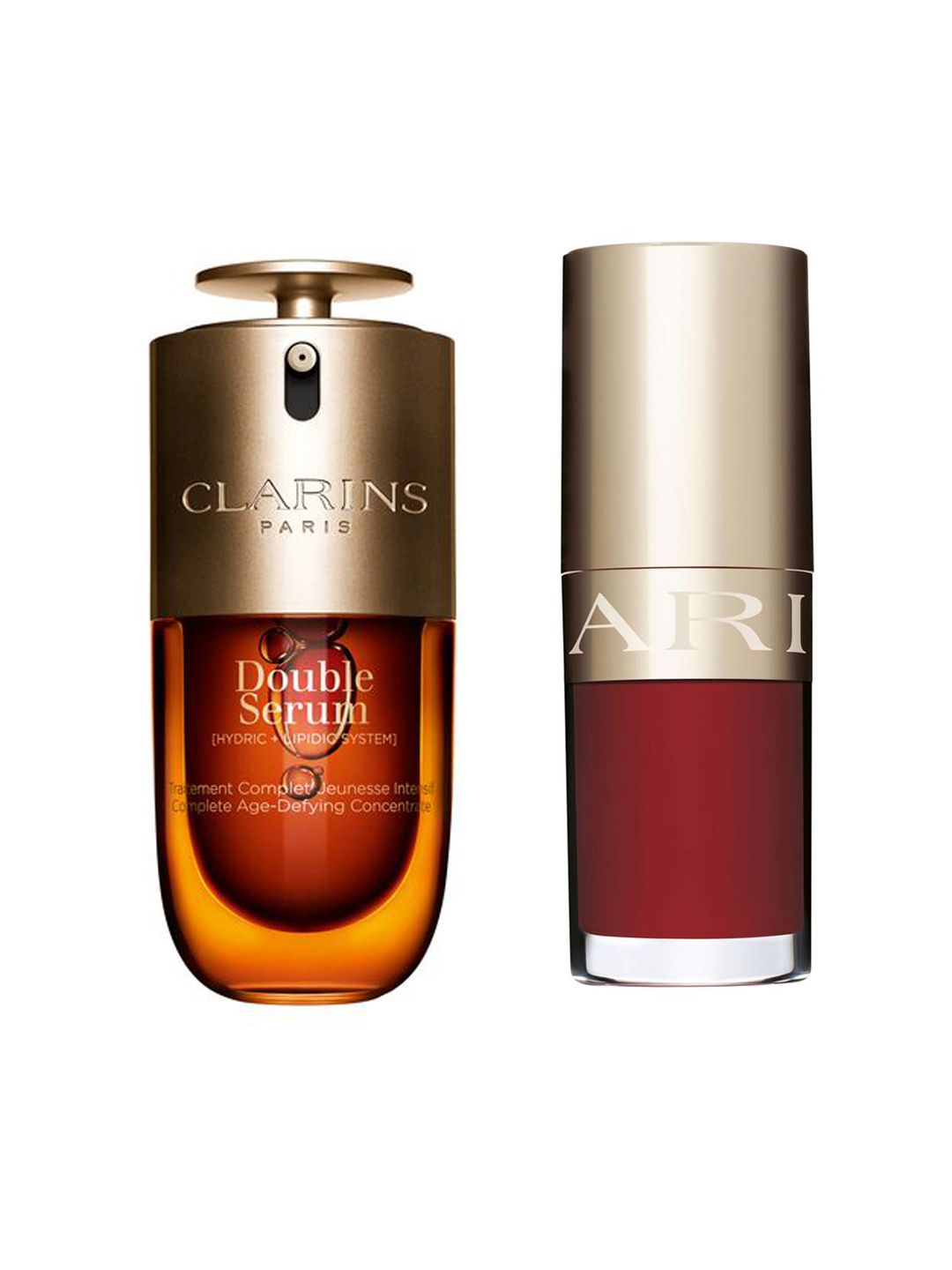 CLARINS Set of Lip Comfort Oil - 7ml & Hydric & Lipidic System Double Serum - 30ml-image-23