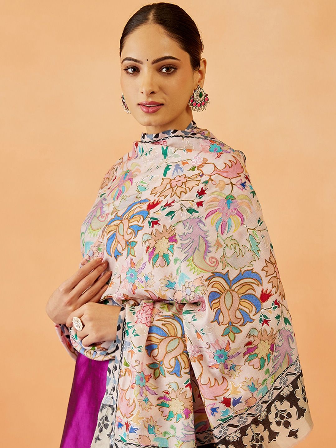 Pashmoda Women Floral Embroidered Shawl-picture-24