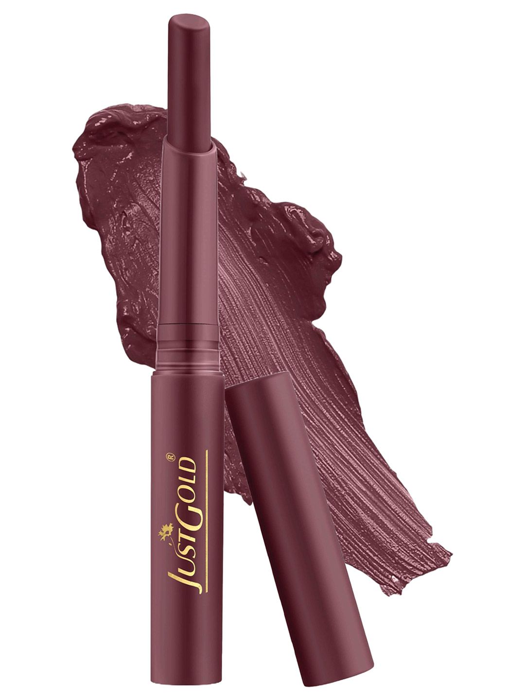 JUSTGOLD Long Lasting Matte Lipstick With Vitamin E & Aloe Vera - 4 g - Black Berry 09-image-26