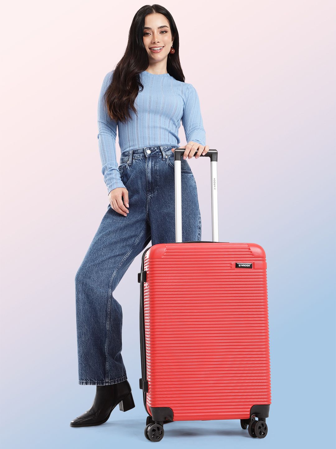 WROGN Unisex Hard Shell Medium Trolley Suitcase 55.7L-picture-36