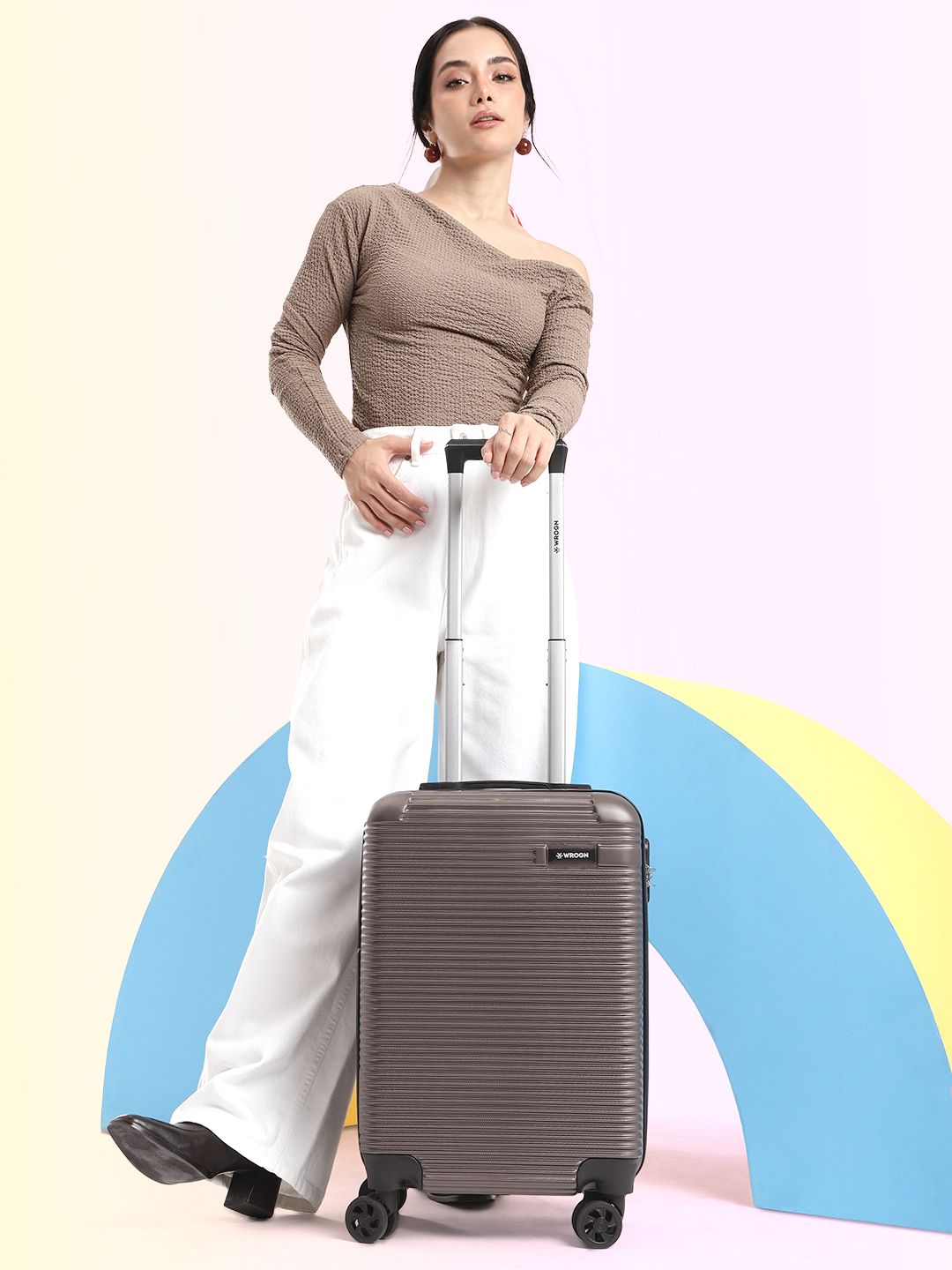 WROGN Unisex Hard Shell Cabin Trolley Suitcase 35.6L-picture-43