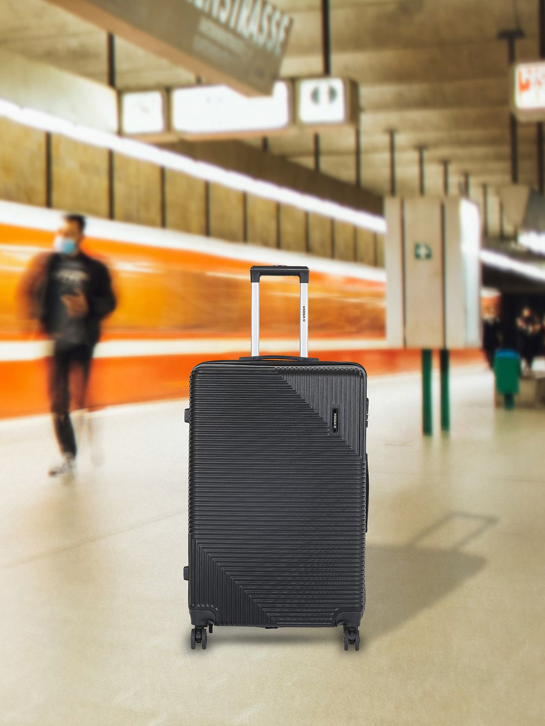 WROGN Textured Hard-Sided Large Trolley Suitcase 80 L-picture-40