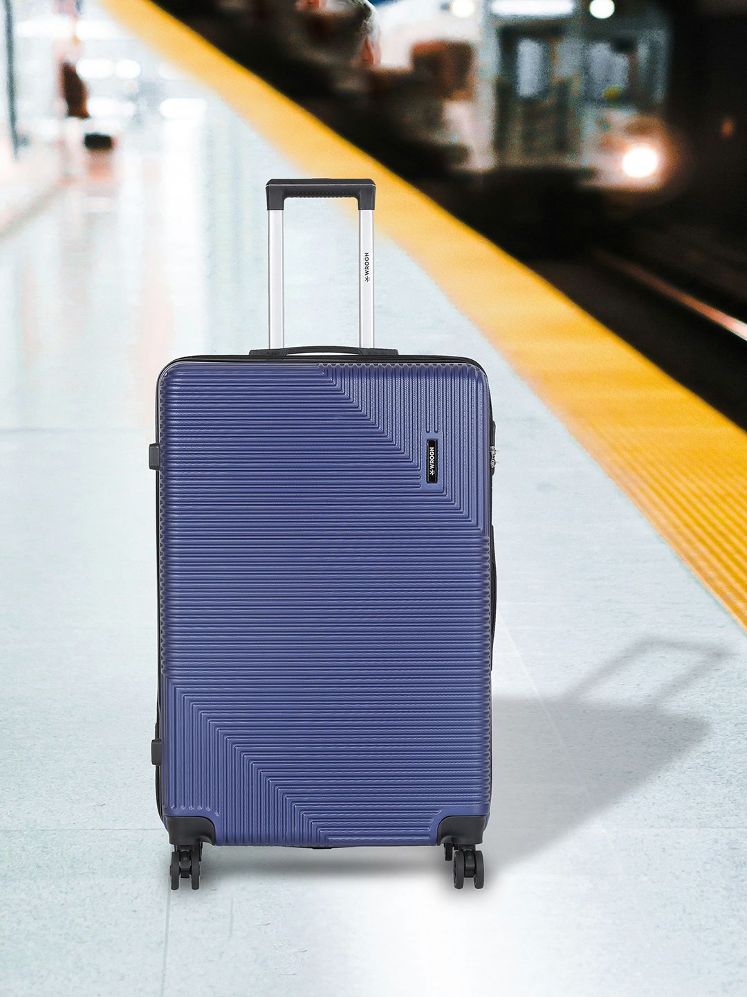 WROGN Textured Hard-Sided Large Trolley Suitcase 80L-image-38