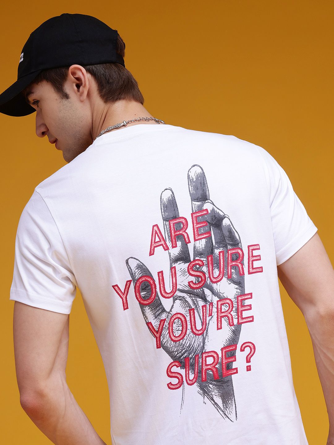 HERE&NOW Men Typography Printed Cotton T-shirt-picture-22