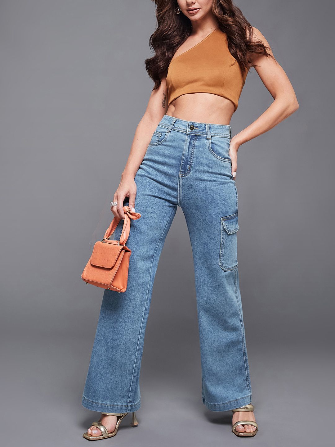 Miss Chase Women Wide Leg High-Rise Stretchable Jeans-image-26