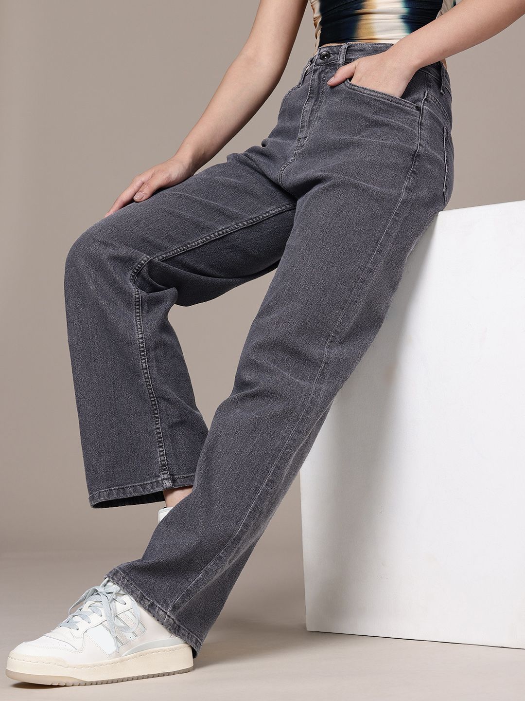 The Roadster Life Co. Women Straight Fit High-Rise Stretchable Jeans-picture-37