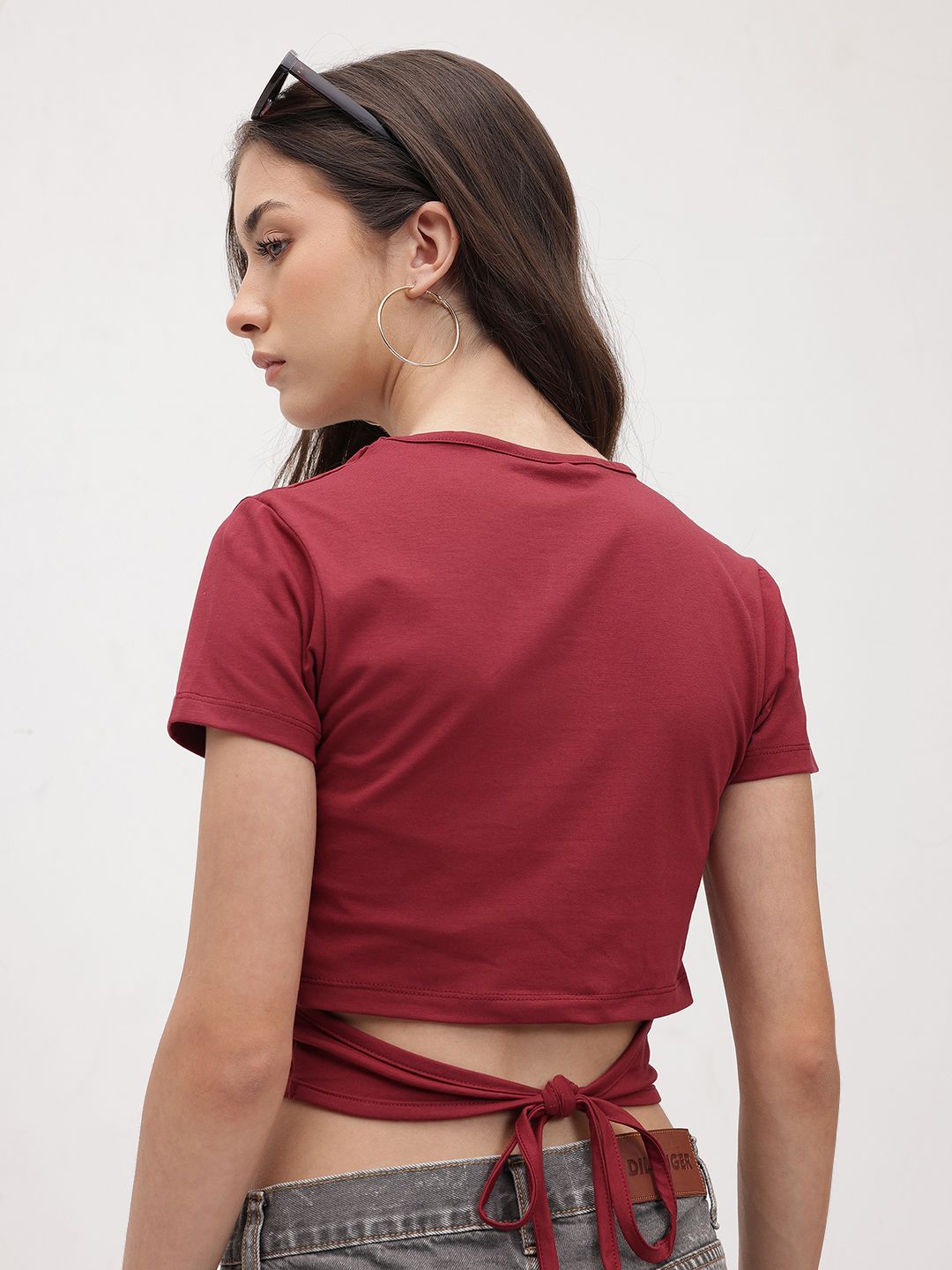 The Roadster Life Co. Tie-Up Detail Crop Fitted Top-picture-34