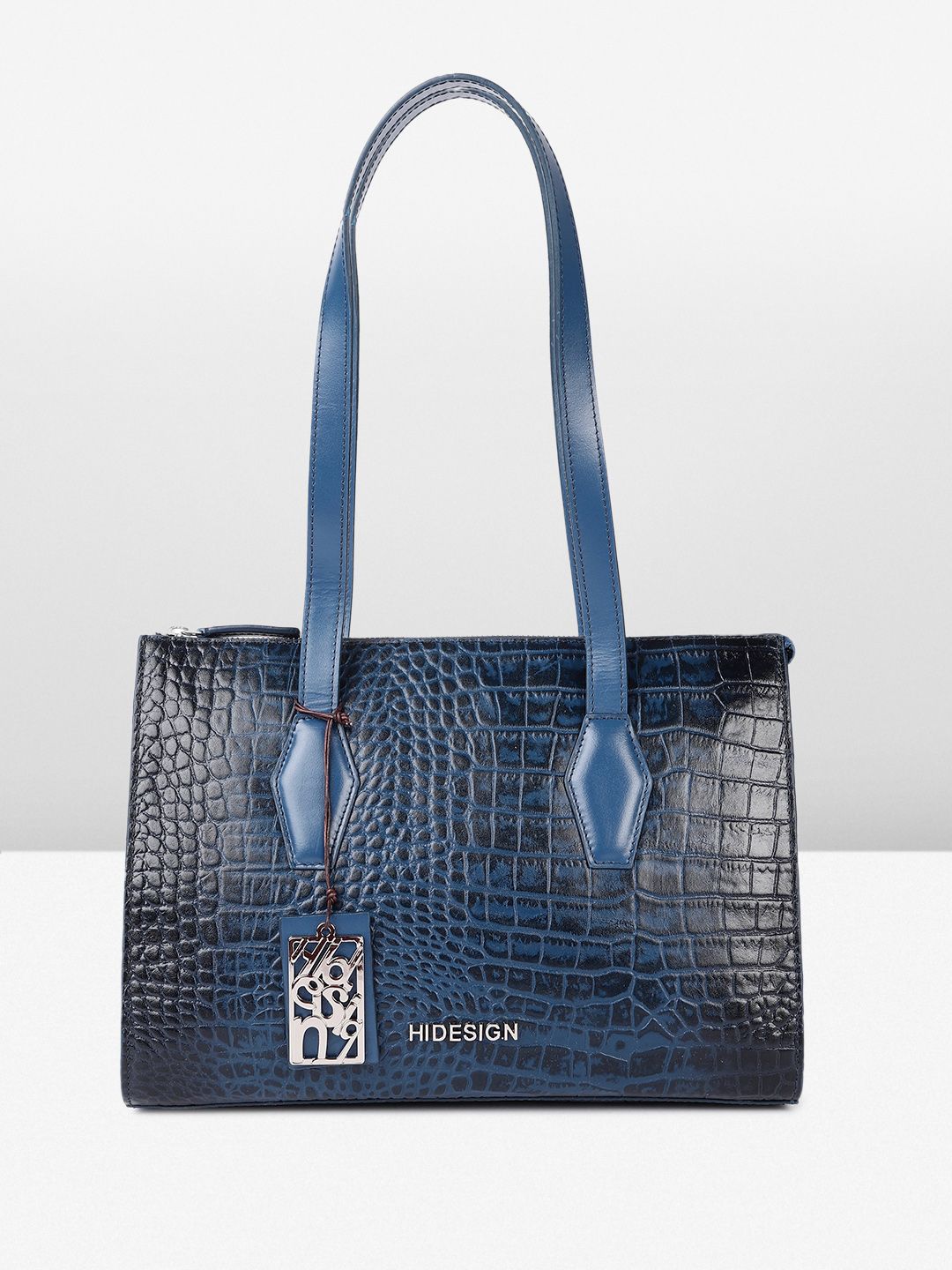 Hidesign CAMILLE 02 SHINY CROCO Animal Textured Structured Shoulder Bag-picture-42