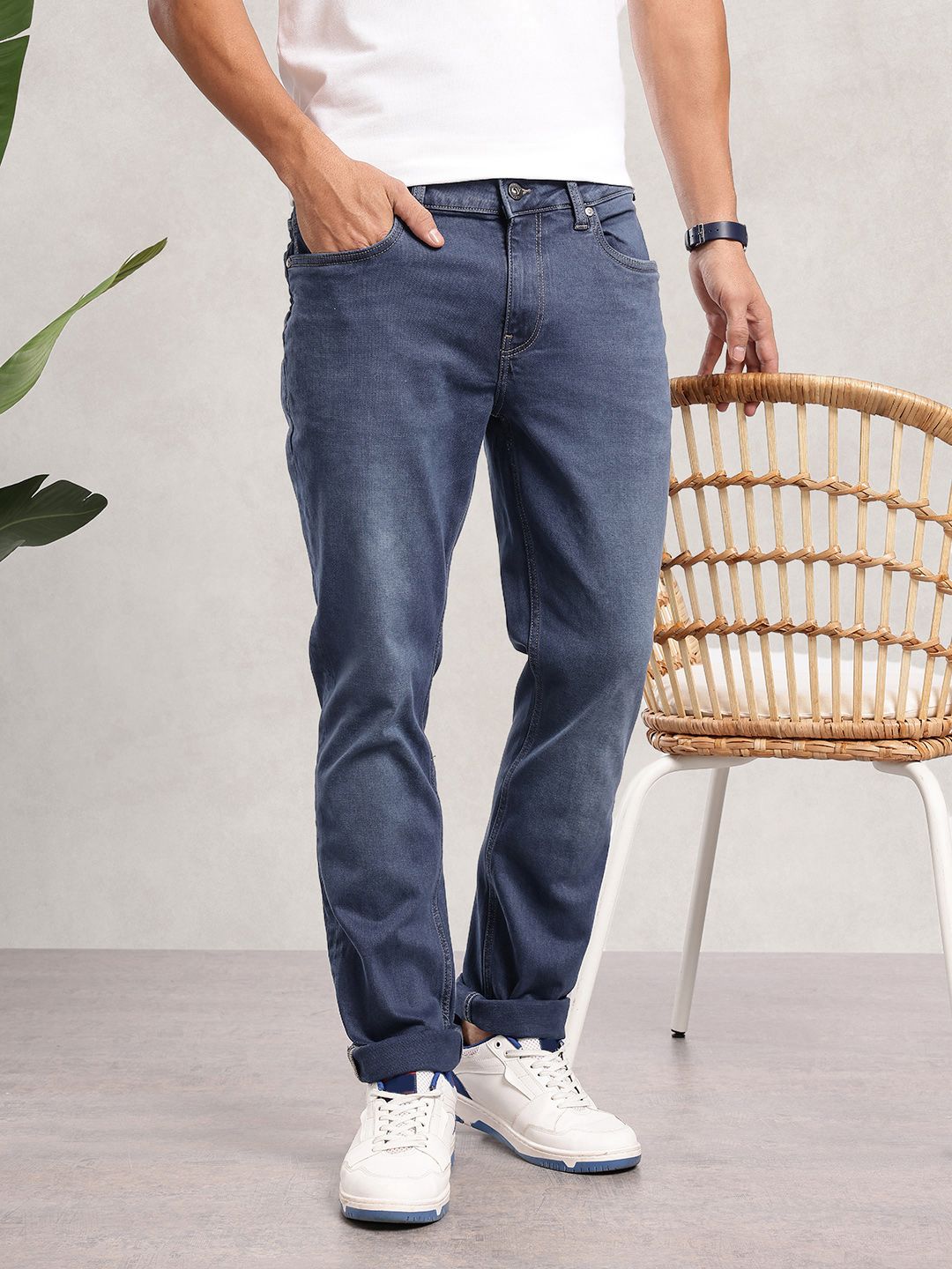 Nautica Men Slim Fit Light Fade Stretchable Jeans-picture-29