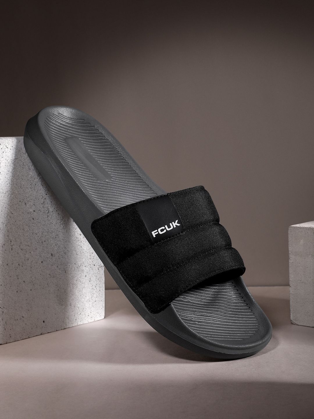 FCUK Men Brand Logo Printed Sliders-picture-56