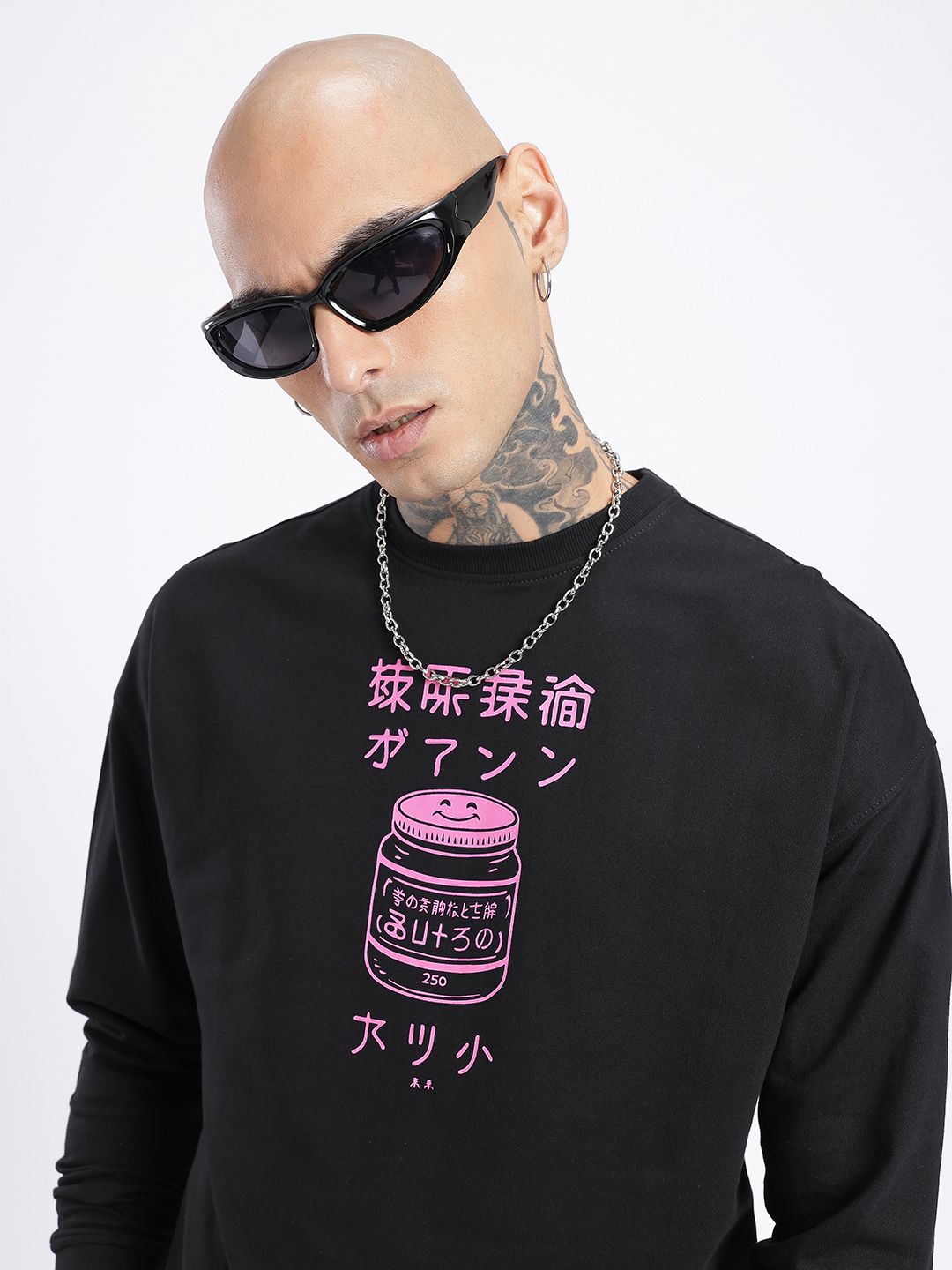 glitchez City Cool Printed Cotton Terry Oversized Sweatshirt-picture-20