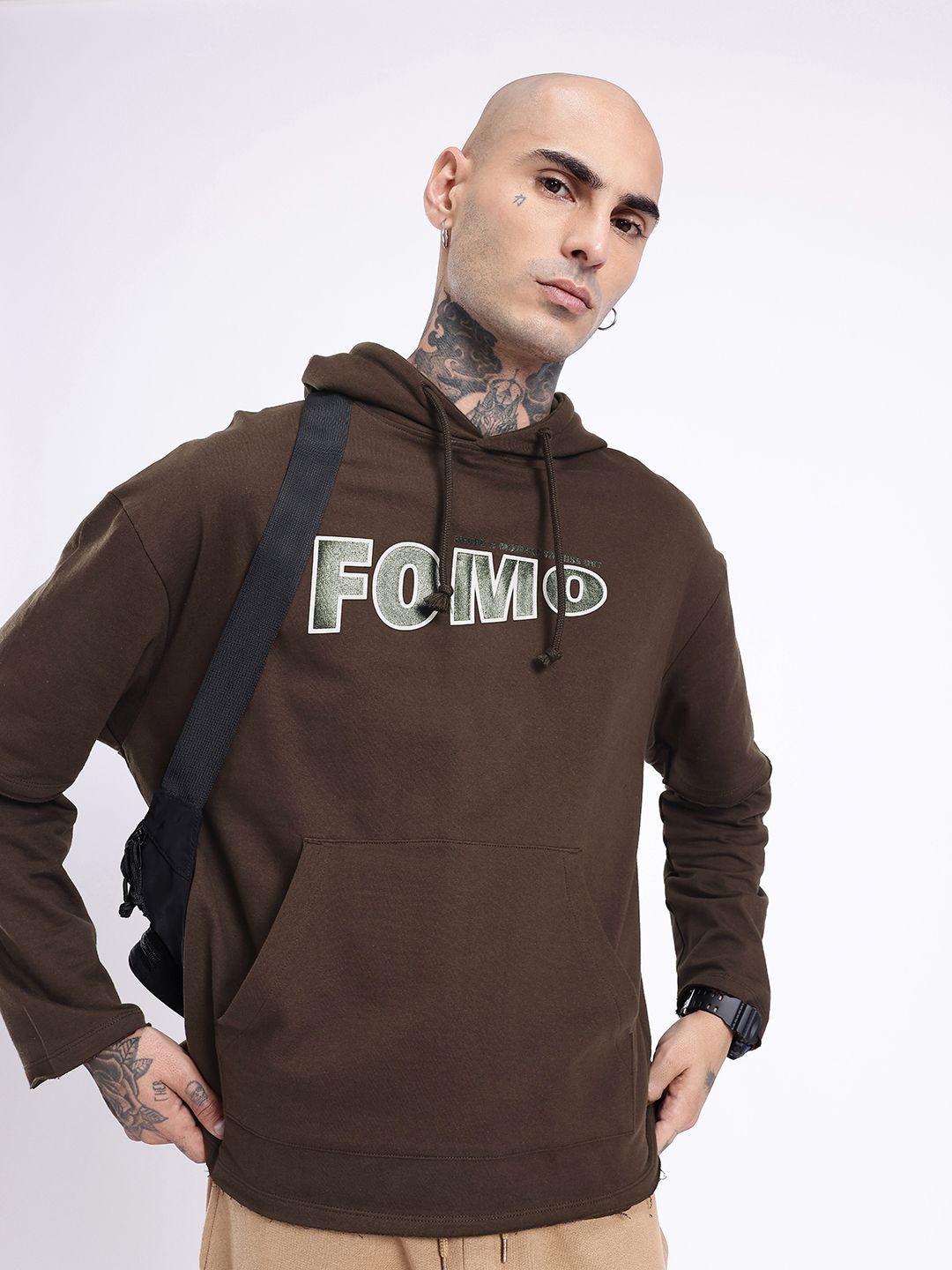 glitchez City Cool Typography Printed Hooded Relaxed Fit Sweatshirt-picture-13