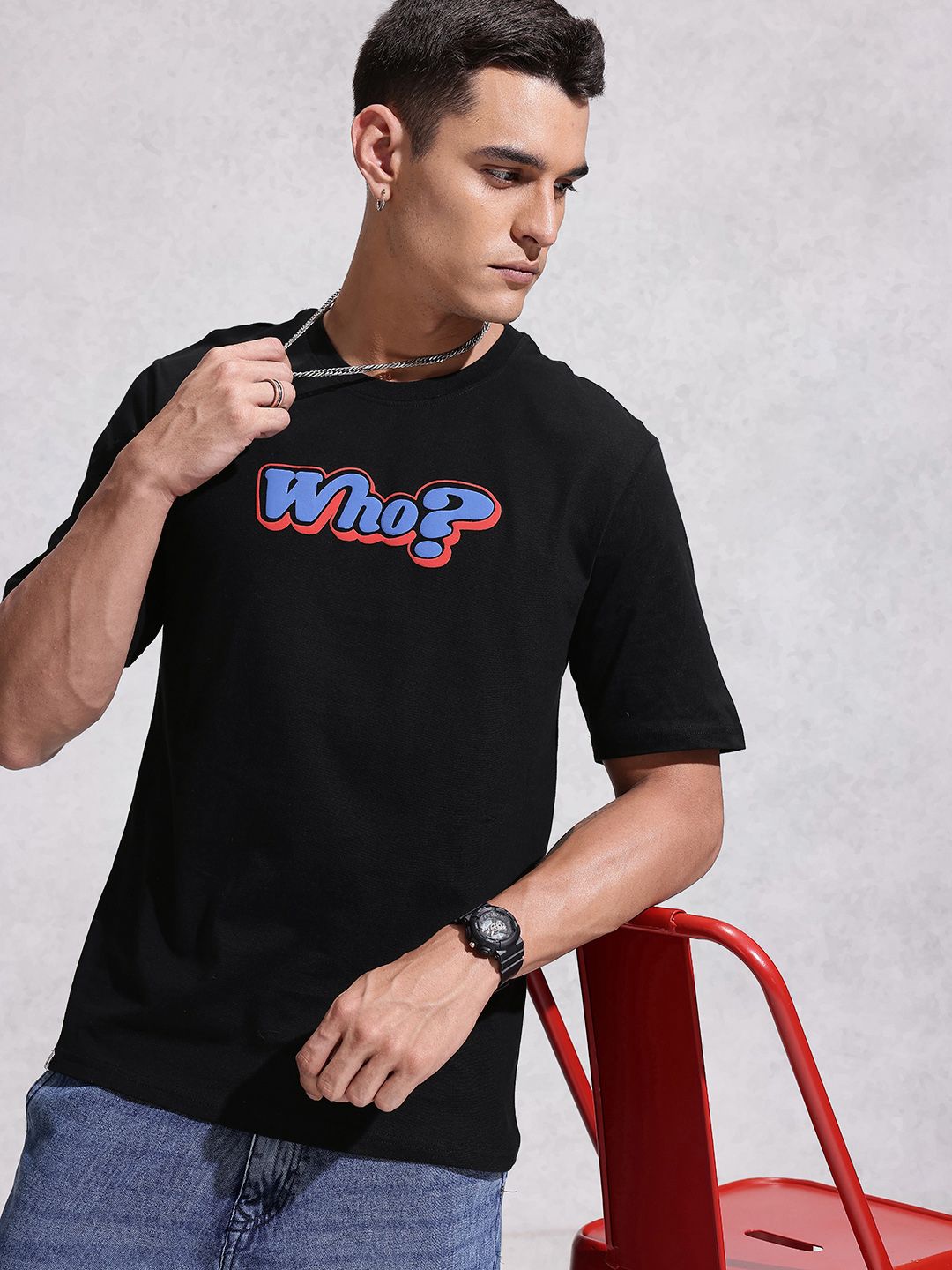 WROGN Comfort Fit Typography Printed Pure Cotton T-shirt-picture-30