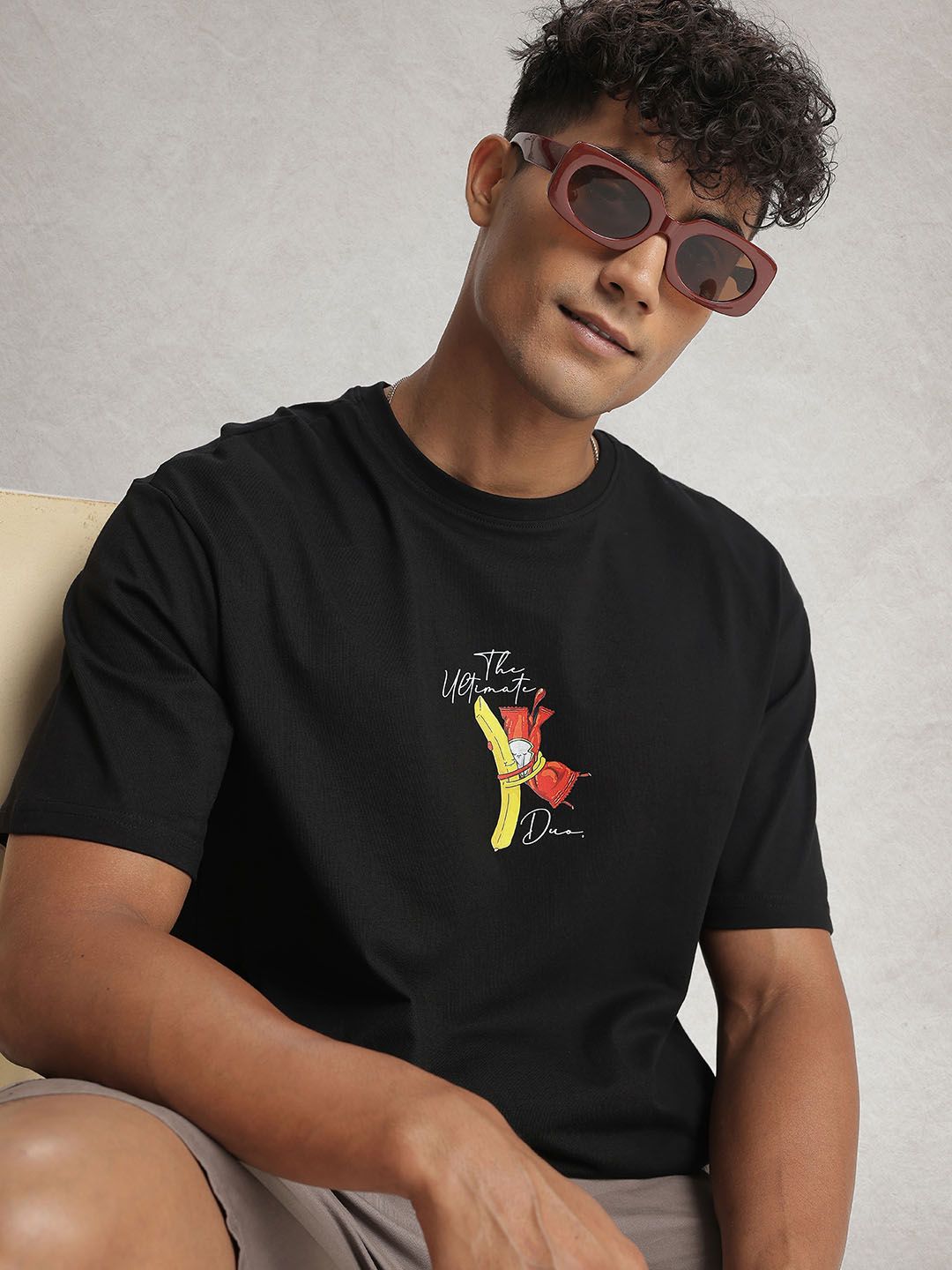 WROGN Drop-Shoulder Sleeves Pure Cotton Oversized T-shirt-picture-30