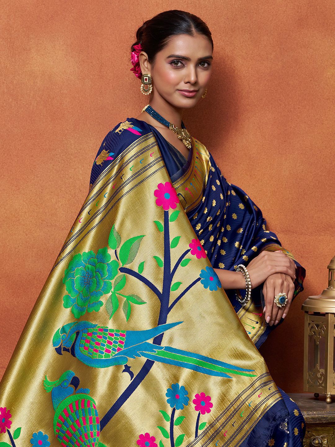 KALINI Woven Design Zari Paithani Saree-picture-10