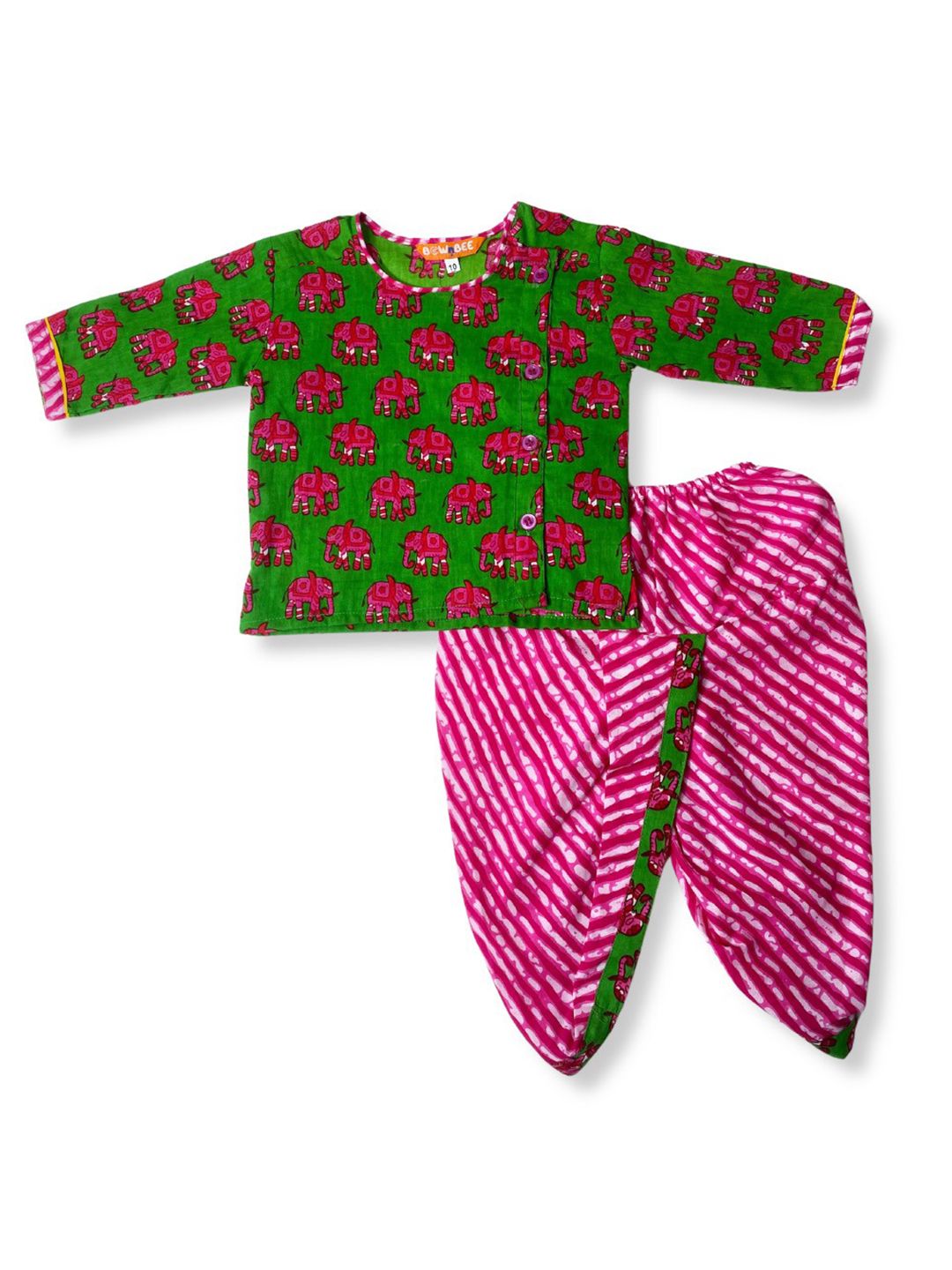 BownBee Boys Pure Cotton Printed Dhoti Pants Clothing Set-picture-33