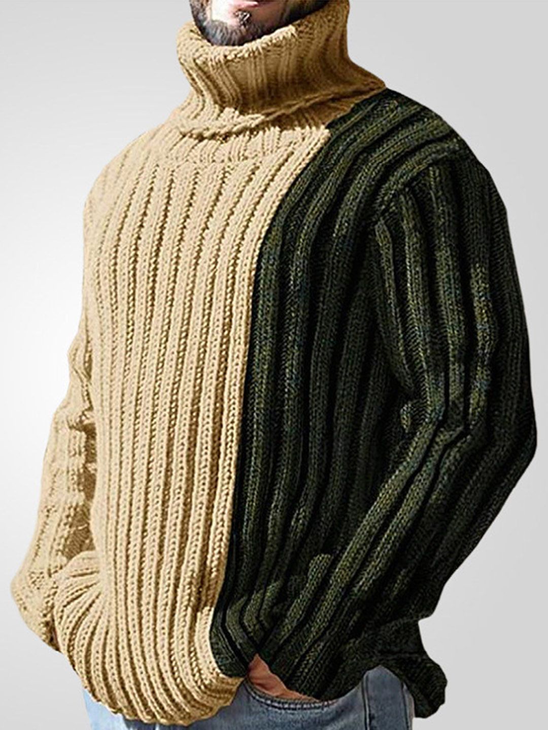 Mast & Harbour Men Colourblocked Longline Pullover-picture-35