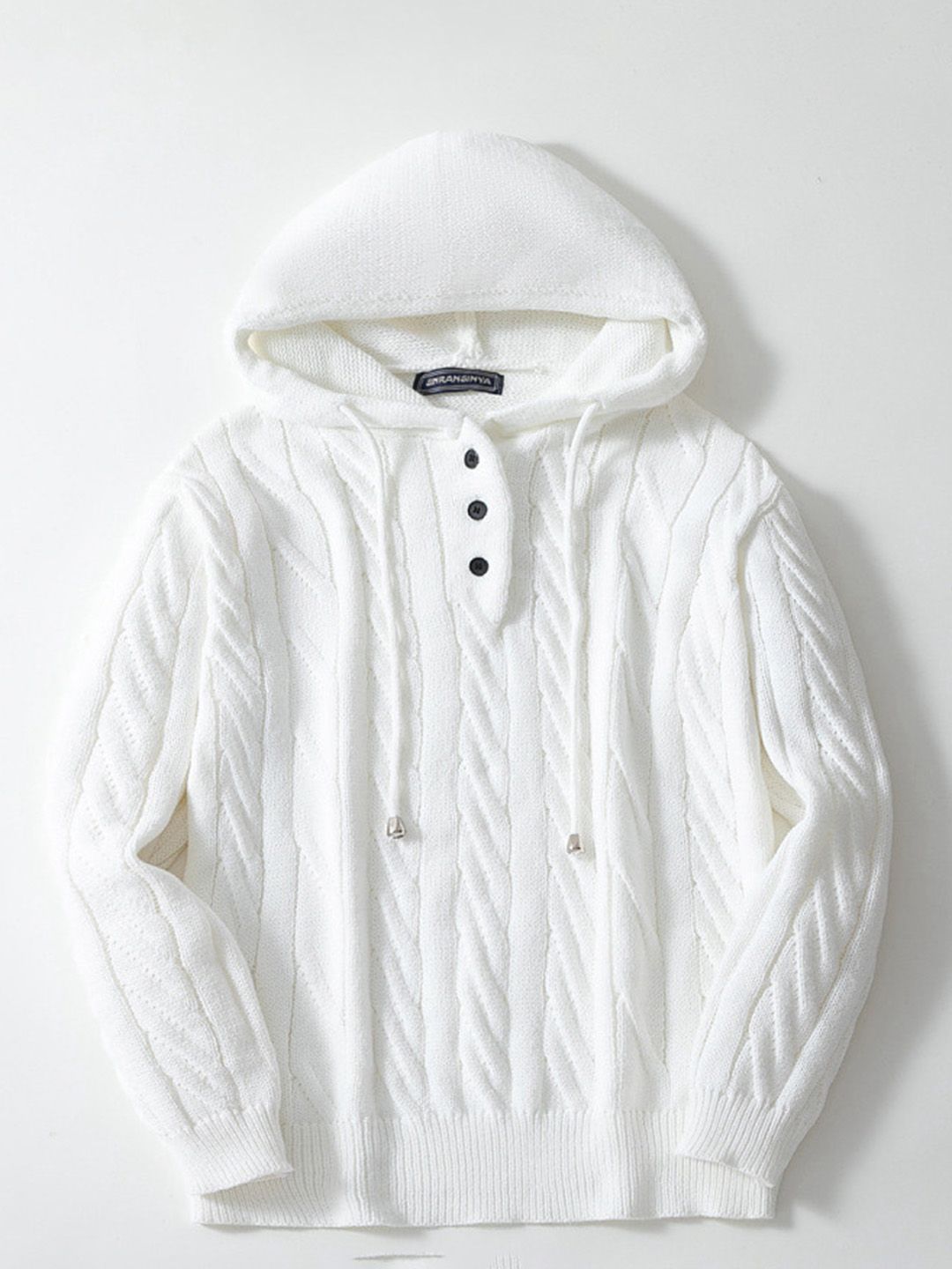 Mast & Harbour Men Cable Knit Pullover