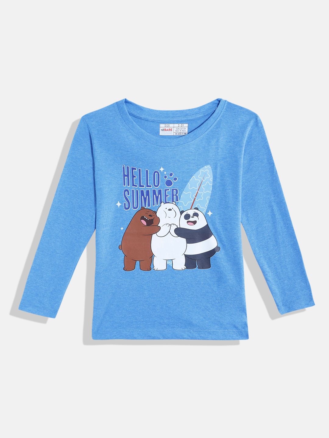 Eteenz Girls We Bare Bears Printed Pure Cotton T-shirt-picture-32