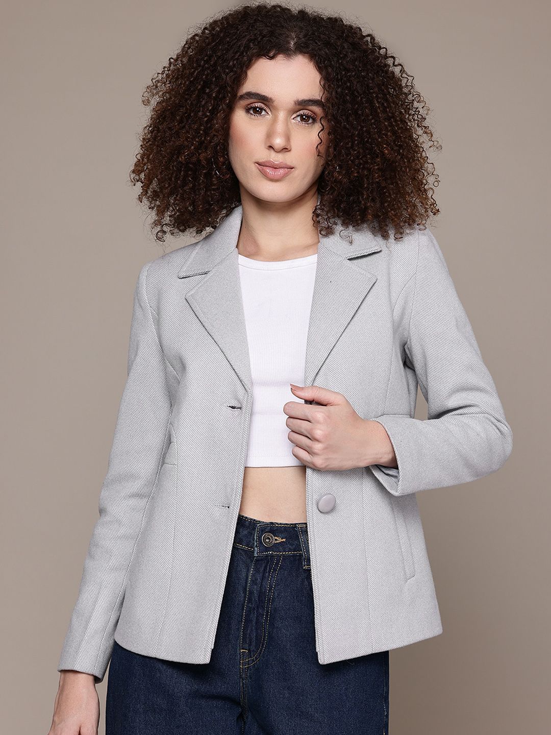 The Roadster Lifestyle Co. Single Breasted Woollen Blazer-picture-45