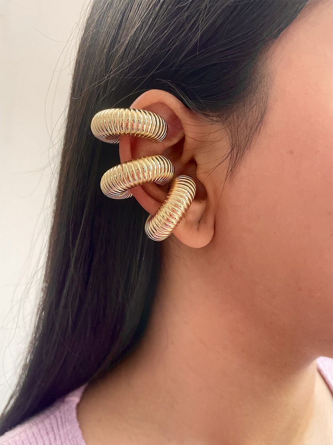 ISHKAARA Contemporary Ear Cuff Earrings-picture-25