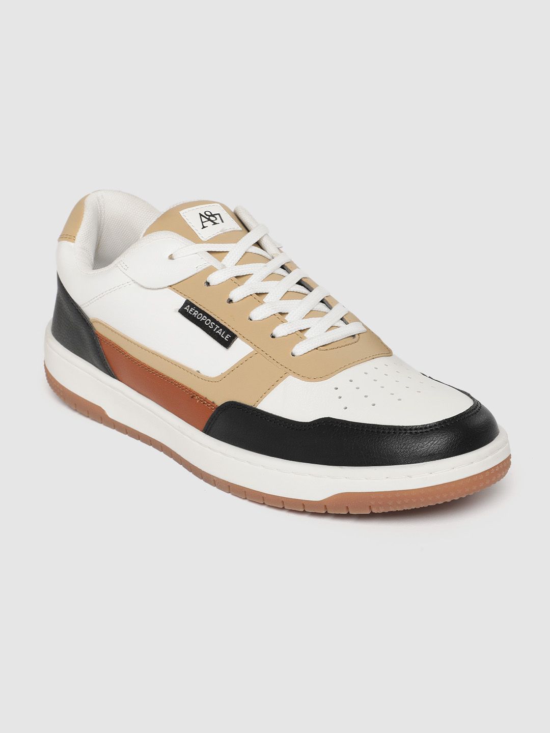 Aeropostale Men Colourblocked Perforated Detail Sneakers-picture-22