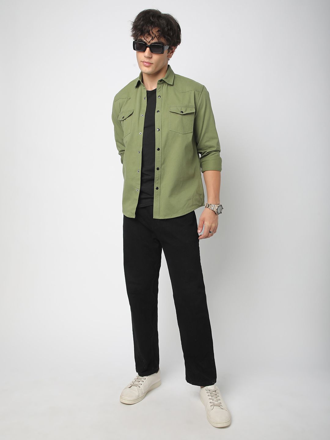 Denim Top Denim Shirt Men Long Sleeve Slim Fit Western Shirts